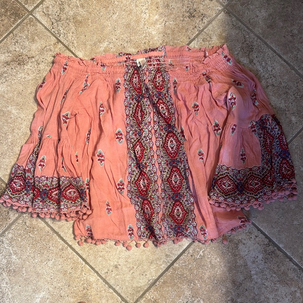 RAGA Pink and Red Patterned Blouse